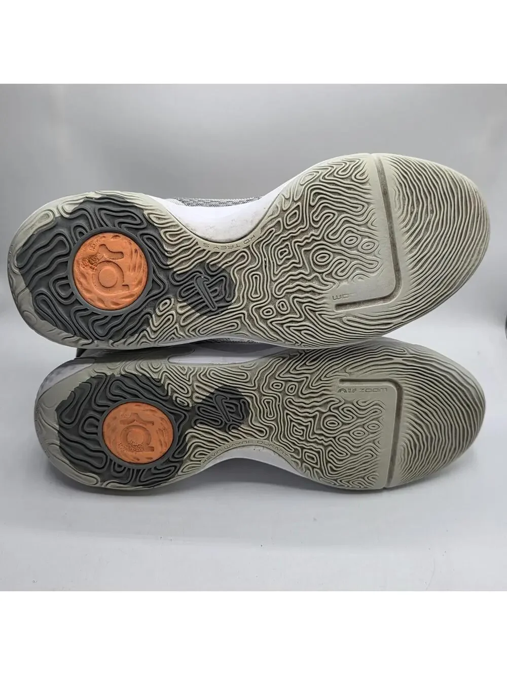 Nike KD Trey 5 X Grey Fog Orange Basketball Shoes CW3400-011 Men's Size 13